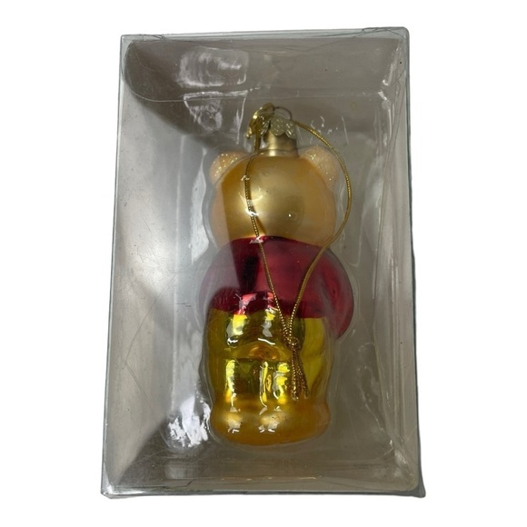 NWT Kurt Adler Christmas Bear Glass Ornament - Picture 4 of 4